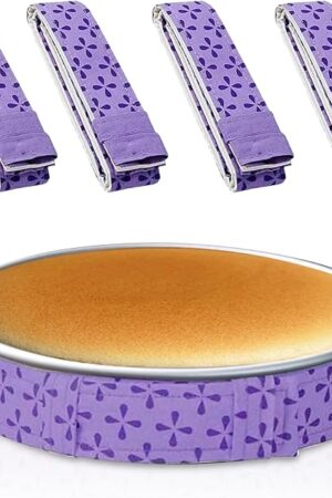 4 Pcs Baking Strips Cake Pan Dampen Strips Absorbent Thick Cotton Cake Strips for Kitchen Bakery Restaurant
