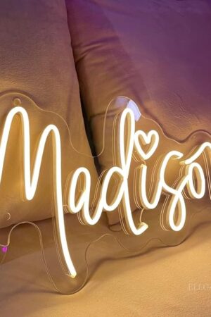 Custom Name Neon Signs, Personalized Large Led Neon Sign for Wedding, Gifts, Party Event, Prom, Business Neon Signs for Shop, Studio, Office Beauty Salon Wall Decor