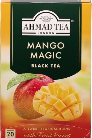 Ahmad Tea Mango Magic Black Tea, 20-Count Boxes (Pack of 6)