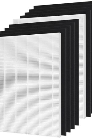 D360 True HEPA Replacement Filter D3, Compatible with D360 Air Purifier, Compare to D3 Filter, Item Number 1712-0101-02,2 H13 True HEPA Filters + 8 Activated Carbon Pre-Filters