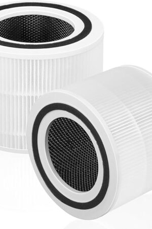 Core 300 Replacement Filter for Levoit Core 300-p, Core 300S, Core 300, Core 300-RF, Core 300-RAC Air Purifier, 3-in-1 H13 True HEPA Activated Carbon Filter(White) by APPLIANCEMATES
