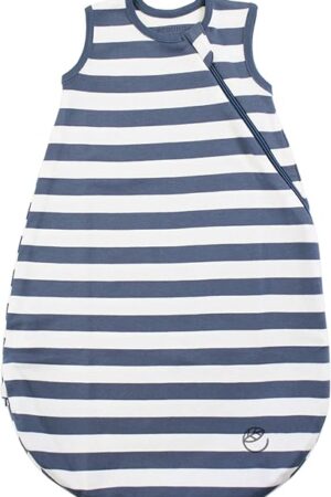Ecolino Organic Cotton Baby Sleep Sack - 2-Way Zipper Baby Wearable Blanket - Toddler Sleeping Bag Sack - 18-36 Months - Deep Blue
