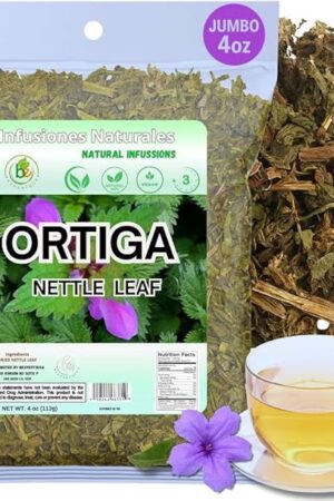 BexpertsUSA Ortiga Herbal Tea - Stinging Nettle Leaf & Root - 4 oz | Wildcrafted | Caffeine-Free | Non-GMO | Loose Leaf Tea | 100% Natural | Vegan | Gluten-Free | Urtica dioica