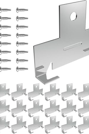24PCS Retrofit Recessed Light Clips Housing C Clips for Downlight,with Self Tapping Screw,Metal Recessed Lighting Clips for Down Light Can Lighting,for use with Torsion Springs