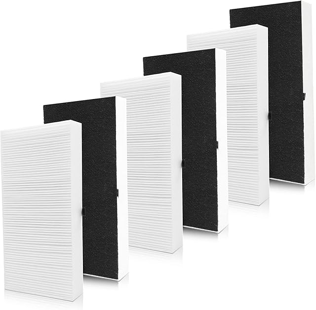 6 Pack Filter U Compatible with Honeywell HHT270 HHT270W HHT290 Series FRF101B FHT170W FHT180W FHT190W FRF102B FHT170WCV FHT180X FHT180 FHT190V