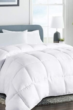 COHOME Queen Size Cooling Comforter Down Alternative White 88''x88''
