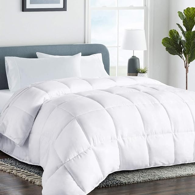COHOME Queen Size Cooling Comforter Down Alternative White 88''x88''