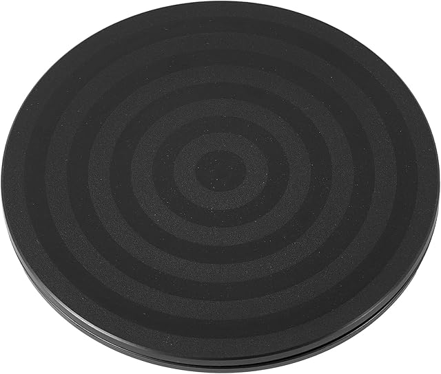 8 Inch Heavy Duty Rotating Swivel Stand - 360 Degree Rotating Lazy Susan Base with Steel Ball Bearings for Model Base/Rotating Plants/Crafts Stand Monitor/TV/Monitors/Potted Plants, Black