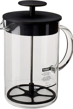 Bodum, Latteo Manual Milk Frother, 8 Ounce, Black