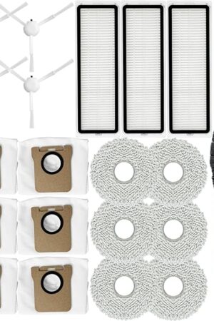 Accessories Kit for Xiaomi X20+ / X20 Plus / X10+ / X10 Plus Robot Vacuum, 1 Main Brush, 3 Filter, 4 Side Brush, 6 Mop Pads, 6 Dust Bag, Replacement Parts Spare Repair Replace Attachments