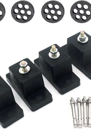 Anti Vibration Pads Rubber Conditioner Vibration Isolator for Outdoor Mini Split Ground Stand Wall Mounting Bracket Ac Condenser Shock Absorbing Pad Damping Block Air Compressor Feet