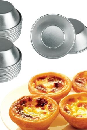 Weilan 25 Pcs Mini Tiny Pie Muffin Cupcake Pans Tin Egg Tart Mold Bakeware -NonStick Puto Cup