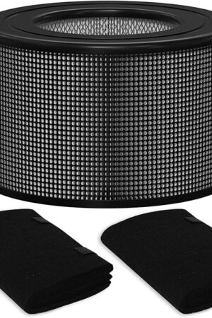 10500 True HEPA Filter Replacement Kit Compatible with Honey-well 10500 (EV-10) 17000 17000-S 17005 Air Cleaner Purifiers, Part Number 20500 (1 HEPA + 2 Carbon Pre-Filter)