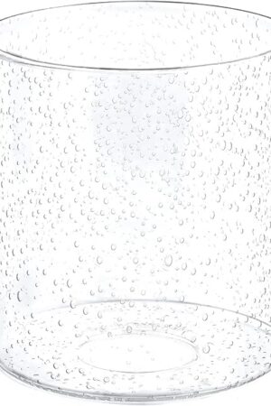 1 Pack Seeded Clear Glass Lamp Shade Replacement Glass Shade for Pendant light, Floor lamp, Desk lamp,Wall Sconces and Bathroom Vanity lights.1-5/8-Inch Fitter Opening