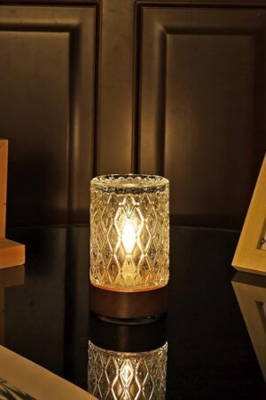 Battery Operated Light with Timer,Adult Night Lights for Bedroom,Mini Lamp for Lndoor Use in Bathroom, Hallway,Glass Decorative Warm Light Lamp (Warm Light)