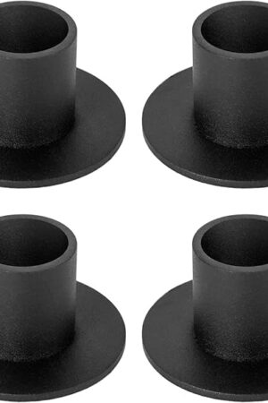 4 Pcs Black Candle Holders Retro Candlestick Holder Farmhouse Decor for Home Wedding Party Anniversary Housewarming Gifts for Women Men