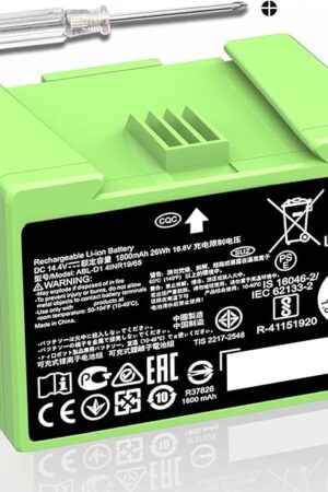 ABL-D1 Battery for iRobot Roomba Replacement Parts i/e Series i7 i7+ 7150 7550 i4 i4+ i6 e5 e6 3150 3550 e5150 e5152 4150 4552 i7158 Lithium Ion Battery for Roomba