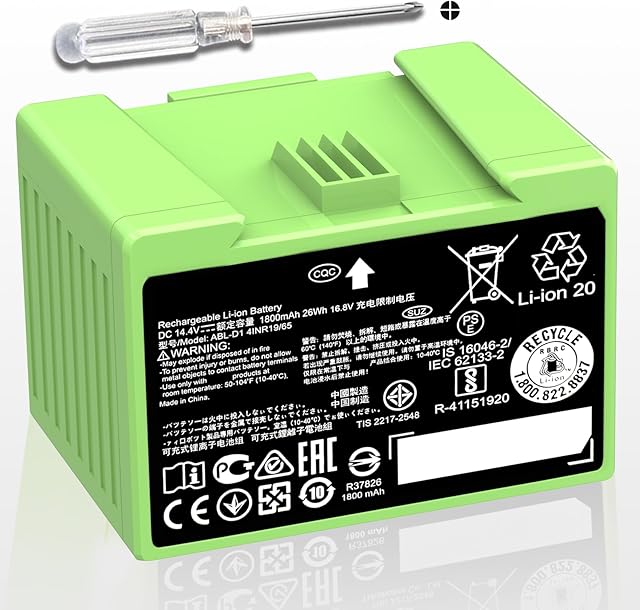 ABL-D1 Battery for iRobot Roomba Replacement Parts i/e Series i7 i7+ 7150 7550 i4 i4+ i6 e5 e6 3150 3550 e5150 e5152 4150 4552 i7158 Lithium Ion Battery for Roomba