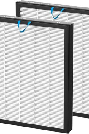 Vital 100S Replacement Filter Compatible with LEVOIT Vital 100S and Vital 100S-P Air Purifier, 3-in-1 H13 Grade True HEPA, High-Efficiency Activated Carbon Filter, Vital 100S-RF, 2 Pack White