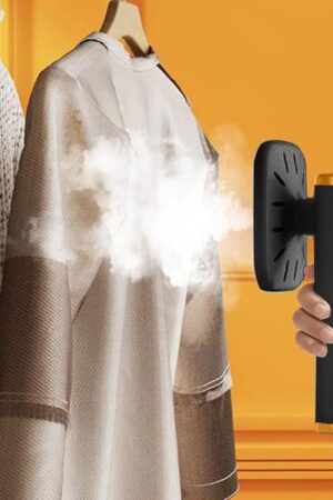 Portable Handheld Steamer for Clothes - Mini Foldable Travel Iron, Rotatable Steam Press for Fabric Wrinkle Removal, Home Use
