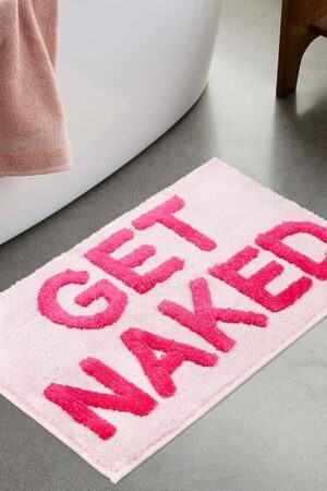 Bath Mat Bath Rug 17" x 24" Hot Pink Bathroom