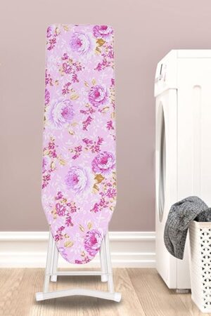 2024 Upgraded Foldable Ironing Board, Full Size Height Adjustable Clothes Iron Board Good Load-Bearing Extra-Wide Ironing Board for Home Laundry Rooms (Wood & Iron)