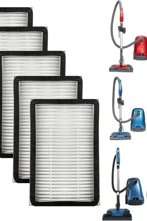 5 Pack K3040 HEPA Replacement Filter Replacement for Kenmore Canister Vacuum Cleaners 81214, 81414, BC2005, BC3005, BC3002, BC4002