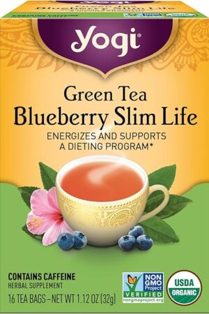 Yogi Green Tea, Blueberry Slim Life, 16 Tea Bags