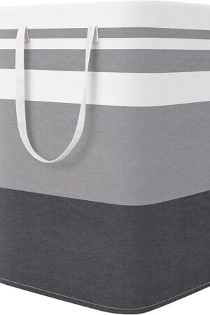 1-Pack Large Laundry Basket, Waterproof, Laundry Hamper,Collapsible Tall Clothes Hamper with Extended Handles for Clothes Toys in the Dorm and Family,NO have Wire frame（75L）