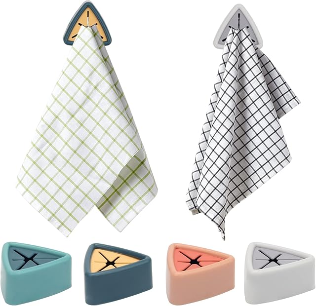 4Pcs Colorful Self Adhesive Towel Hook Holder