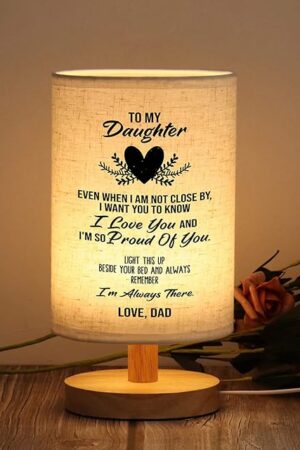 WSYEAR Birthday Gifts for Daughter from Dad,to My Daughter Gifts from Dad- Table Lamp Best Father Daughter Graduation Gifts for Grown Daughter