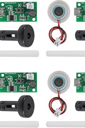4Pcs USB Humidifier Module USB Spray Module Circuit Board Atomization Module 5V Atomization Plate Circuit Board Atomization Module Atomizer DIY Incubation Experimental Equipment