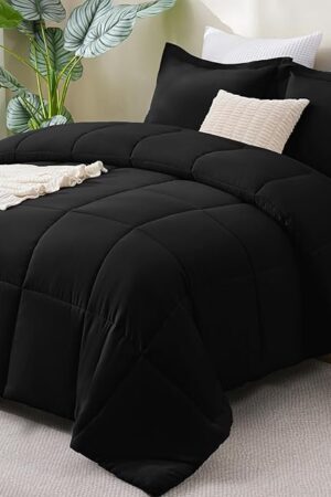 CozyLux Queen Comforter Set Down Alternative Box Stitched Bedding Sets