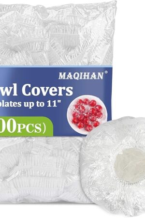 200 Bowl Covers for Bread Proofing - Medium Plastic Wrap Food Sourdough Baking Rising Elastic Reusable Plate Covers Outdoor Food Fresh Keeping Bags Shower Cap Hair Deep Conditioning
