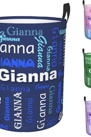 Custom Laundry Hamper Personalized Laundry Basket With Name Customized Dirty Clothes Storage Basket for Bathroom Living Room Bedroom Collapsible with Handles Gifts for Boys Girls Women Men (Style 4)
