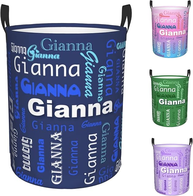 Custom Laundry Hamper Personalized Laundry Basket With Name Customized Dirty Clothes Storage Basket for Bathroom Living Room Bedroom Collapsible with Handles Gifts for Boys Girls Women Men (Style 4)