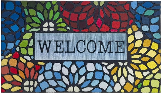 CHICHIC Welcome Mat 18x 30 Inch Front Doormat Rubber Back