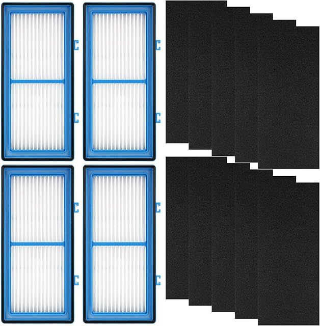 8 Pack Replacement Filters Compatible for Holme-s AER1 Air Purifier Total Air Clean 2 HEPA Air Filters 6 Carbon Booster Filters Replacement Filter for HAPF30AT,HAP242 NUC