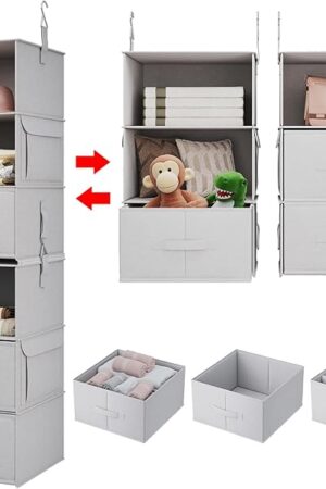 Vailando 6-Shelf Hanging Closet Organizer with 3-Shelf Hanging Shelves