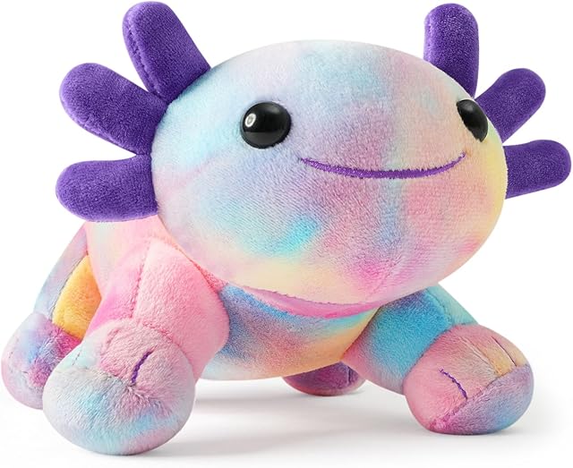 Axolotl Plush Toy,Soft Cute Axolotl Stuffed Animal Plushies,Axolotl Stuffed Animal Toy for Kids, Cute Plushies Axolotl Pillow Doll.Multicolored