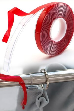 13 Ft Rod Tape - Smooth and Silent Sliding Accessories for Drapery Rings - Hard Surface - Wide - Make Curtains Slide Easier