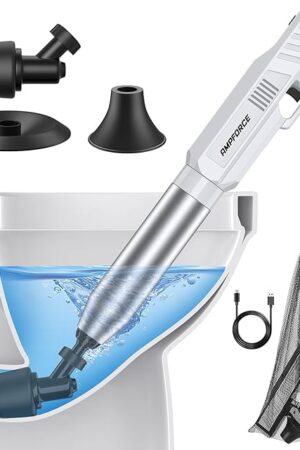 ‌Electric Toilet Plunger for Bathroom, High-Pressure Air Plunger, Heavy-Duty Clog Remover for Toilets, Toilet Drain Unclogger