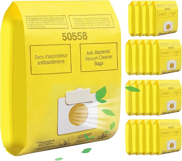 50558 Type C/Q Vacuum Cleaner Bags Compatible with Kenm.ore Canister Type C/Q 5055,50557,50558 (12)