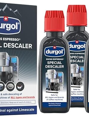 Durgol Swiss Espresso, Descaler and Decalcifier for All Brands of Espresso Machines and Coffee Makers, 4.2 Fluid Ounces (Pack of 4)