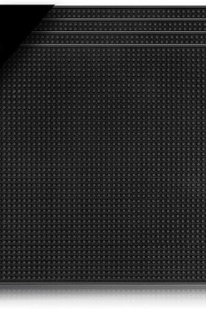 4 Pcs Bar Mats for Countertop 18 x 12 Inch Rubber Silicone Bar Drying Coffee Non Slip Mat for Bartending Home Cocktail Bars Restaurants (Black)