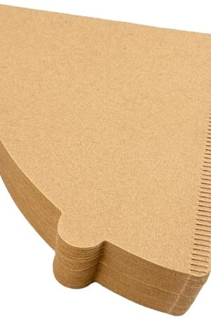 Cone Coffee Filters 2, 2-4 Cup, 100 Count, Unbleached Natural Paper, No Blowout, Disposable for Pour Over Coffee Maker and Dripper