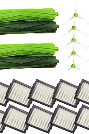 24PK Replacement Parts Kit Compatible with iRobot Roomba E & I & J Series i1 i3 i4 i5 i6 i7 i8 J7 J5 J6 J8 J9 Plus E5 E6 Vacuum,Including 2 Main Brushes & 10 Filters & 10 Side Brushes