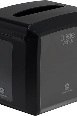 Dixie Ultra Tabletop Interfold Napkin Dispenser by GP PRO (Georgia-Pacific), Black, 54527A, Holds 275 Napkins, 7.600" W x 6.100" D x 7.200" H