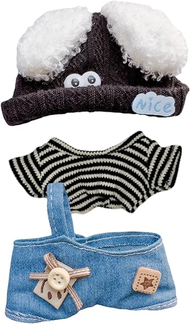 The HDJY 17cm Doll Clothes Set – Cool Boy Outfit, Accessories for 15-17cm Dolls Clothes,Compatible with 15 cm Sitting Doll