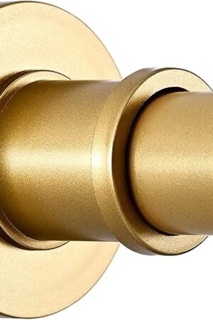 BRIOFOX Shower Curtain Rod Adjustable 18-64 Inch, No Drilling Non Slip Stainless Steel Spring Tension Curtain Rod for Window or Bathroom, Sunset Gold